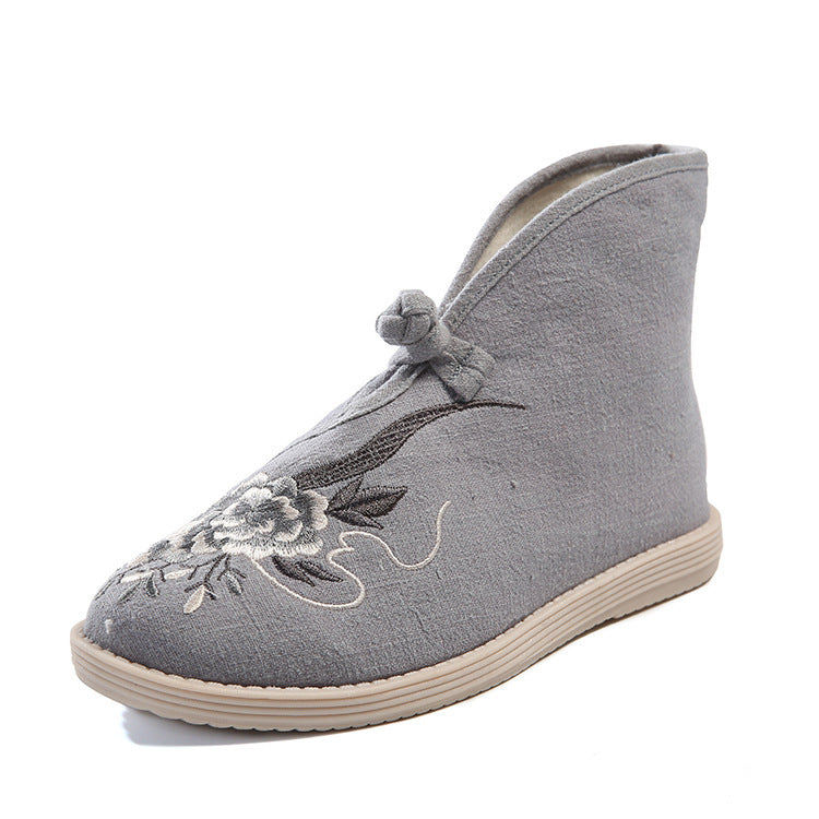 Discounted boots! No refunds! Taiwan Art Old Beijing embroidered shoes cloth shoes ethnic style Chinese clothing Zen tea