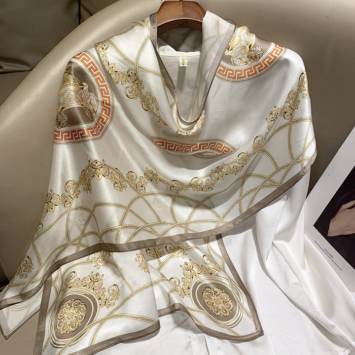 Hangzhou Silk Scarf – High-End Mulberry Silk Vintage French Style Scarf