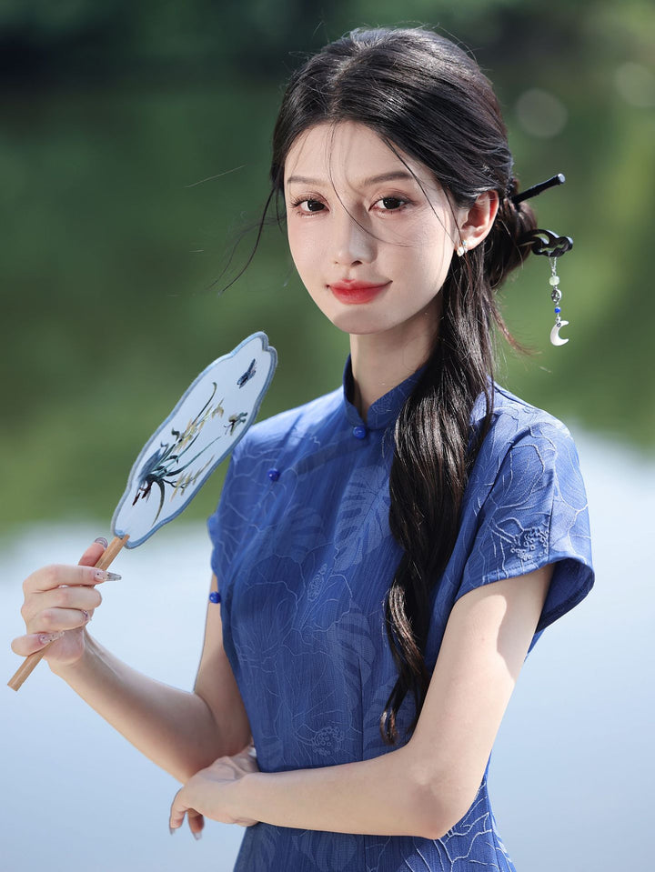 Chunxiao Retro Daily Cheongsam - Elegant and Fresh Literary Style with a Sweet American Touch, 2024 Summer Dress