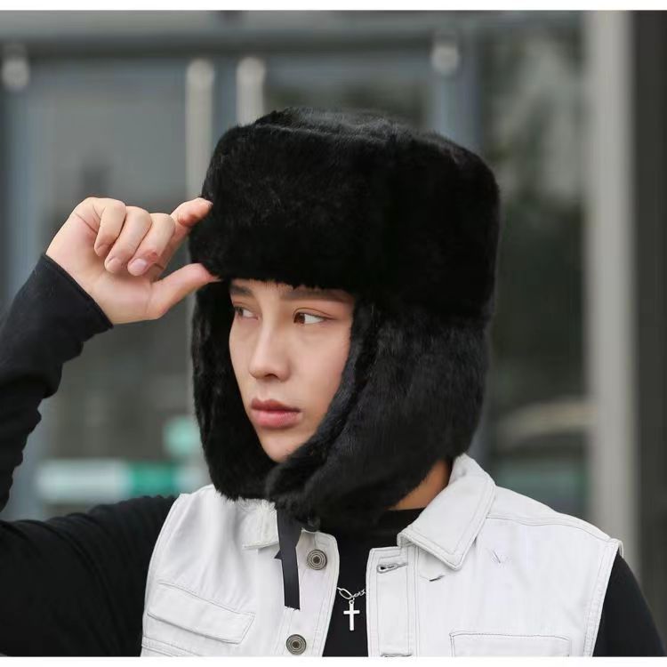 Men's Winter Lei Feng Hat for Seniors – Thickened Cotton Cap with Ear Protection for Elderly
