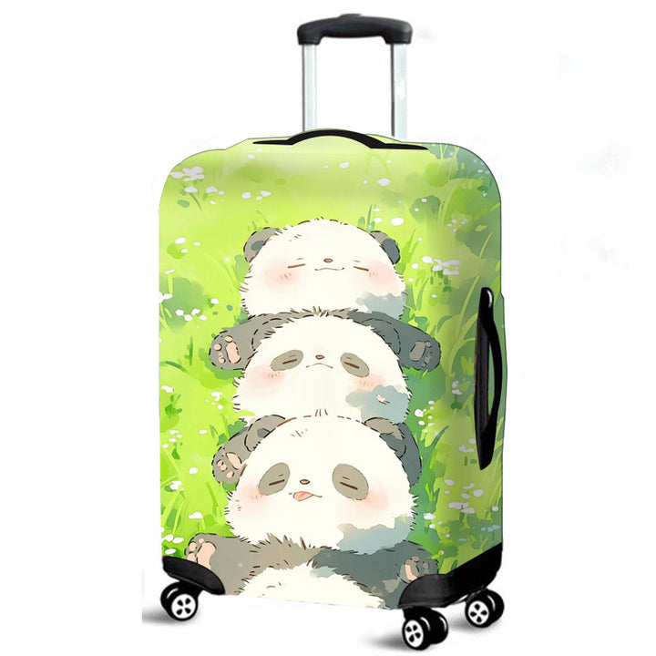 Funda de equipaje de panda estilo chino transfronterizo, protector elástico para maletas con ruedas, funda de viaje a prueba de polvo