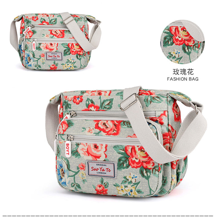 Nuevo bolso bandolera con estampado floral: bolso cuadrado pequeño de estilo étnico