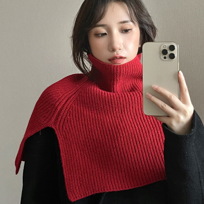 Bufanda de punto unisex de invierno: rojo festivo para Navidad y Año Nuevo