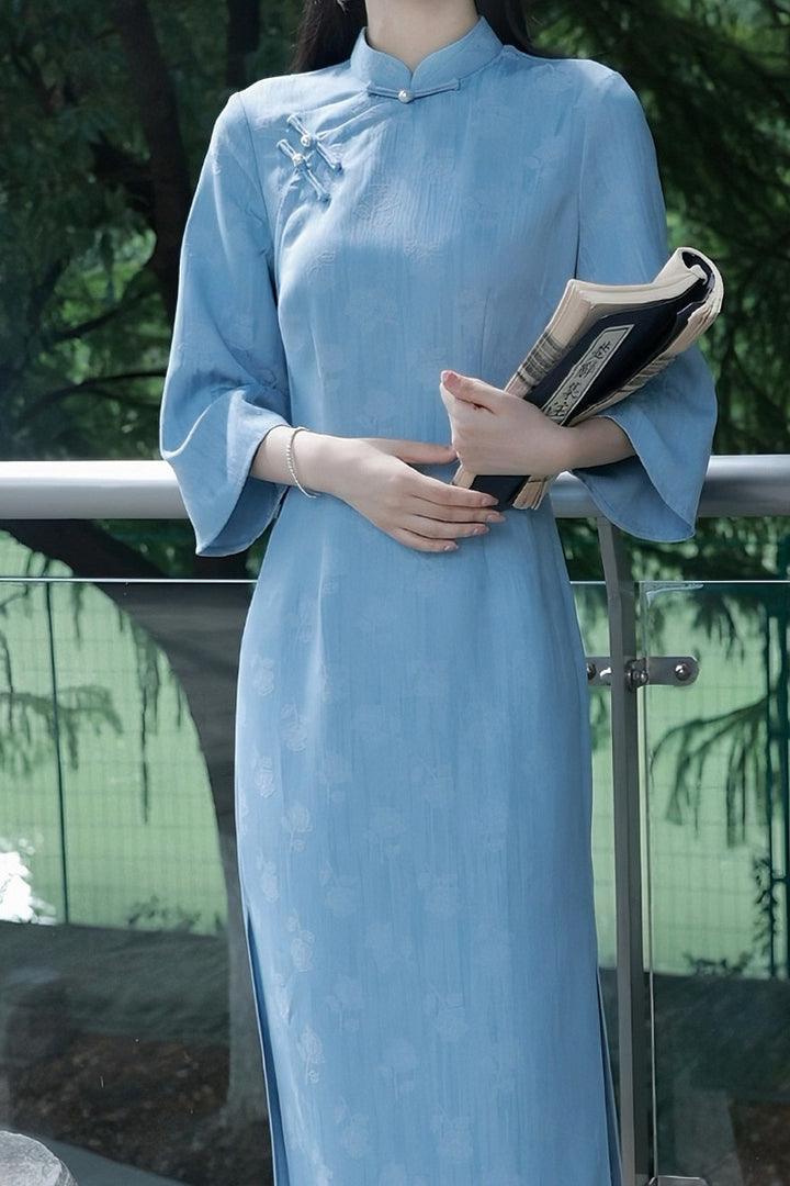Qiao Niang Yu Elegant Lady-Style Modified New Chinese Qipao - 2024 Autumn Casual Wear for Young Women