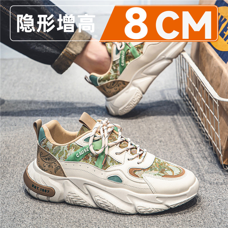 Zapatillas deportivas para hombre con aumento de altura oculto (2024): zapatos transpirables de suela gruesa con aumento de 10 cm