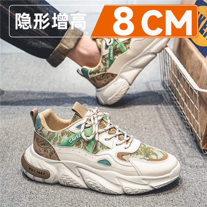 Zapatillas deportivas para hombre con aumento de altura oculto (2024): zapatos transpirables de suela gruesa con aumento de 10 cm