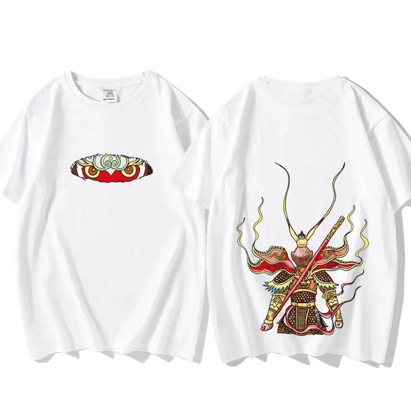 2024 National Tide Short Sleeve T-Shirt – Men’s & Women’s Summer Trend Cotton Loose-Fit Casual Half-Sleeve