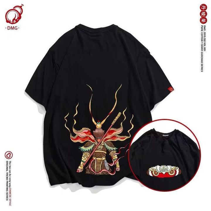 2024 National Tide Short Sleeve T-Shirt – Men’s & Women’s Summer Trend Cotton Loose-Fit Casual Half-Sleeve