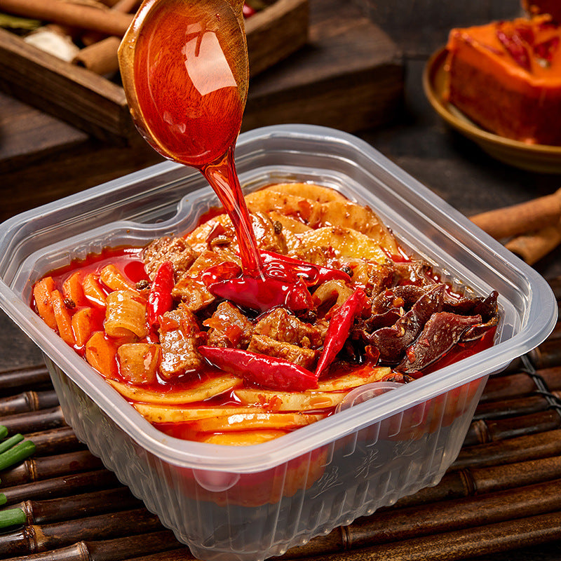 自热火锅 | 方便快捷的重庆麻辣火锅配米饭和酸辣面