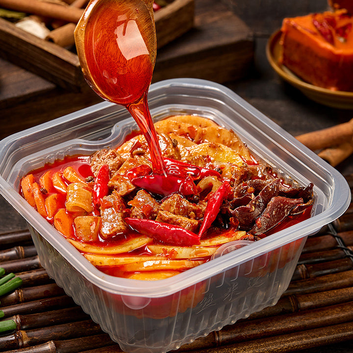 自热火锅 | 方便快捷的重庆麻辣火锅配米饭和酸辣面