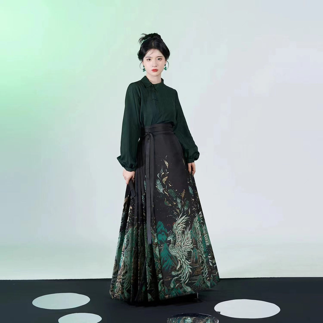 Qingyu Modernized Ma Mian Skirt | Ming-Style Hanfu for Women | Daily Wear and Commuting