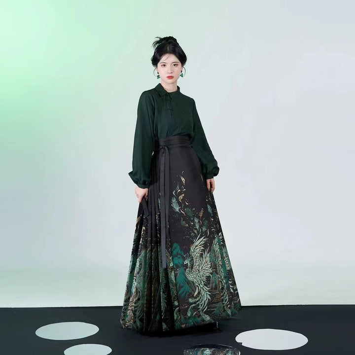 Qingyu Modernized Ma Mian Skirt | Ming-Style Hanfu for Women | Daily Wear and Commuting