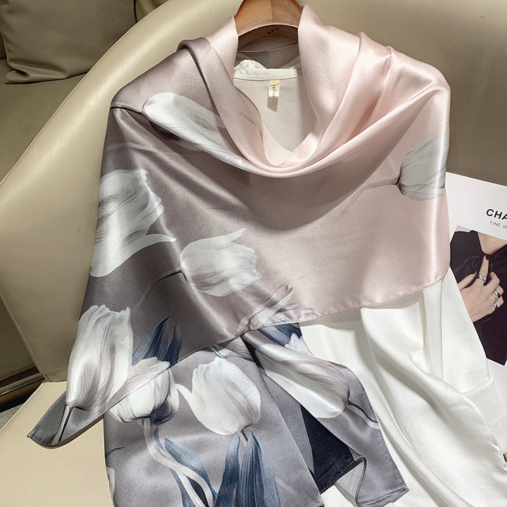 Hangzhou Silk Scarf – High-End Mulberry Silk Vintage French Style Scarf