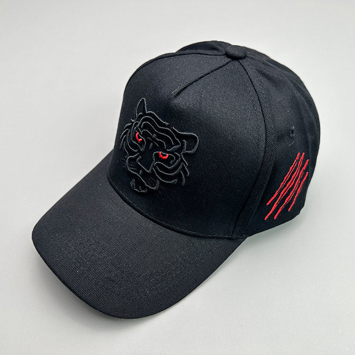Gorra de béisbol tradicional de danza callejera hip-hop con dragón y tigre de tendencia nacional: gorra deportiva unisex transpirable con protección solar y ala plana ajustable.
