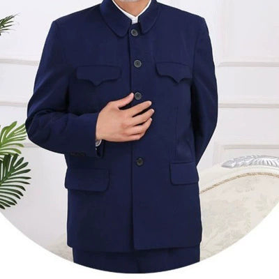 Chaqueta de traje Zhongshan para hombre, ropa de abrigo tradicional china para otoño