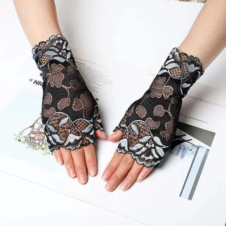 Guantes de estilo chino, mangas de doncella china para mujer, estilo subcultural de encaje de alta gama, puños, decoración de muñeca moderna