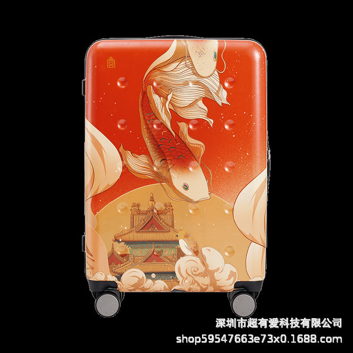 Palace Museum Cultural Travel Luggage – 20-inch & 24-inch Starry Time China Style Rolling Suitcase with Smooth Wheels