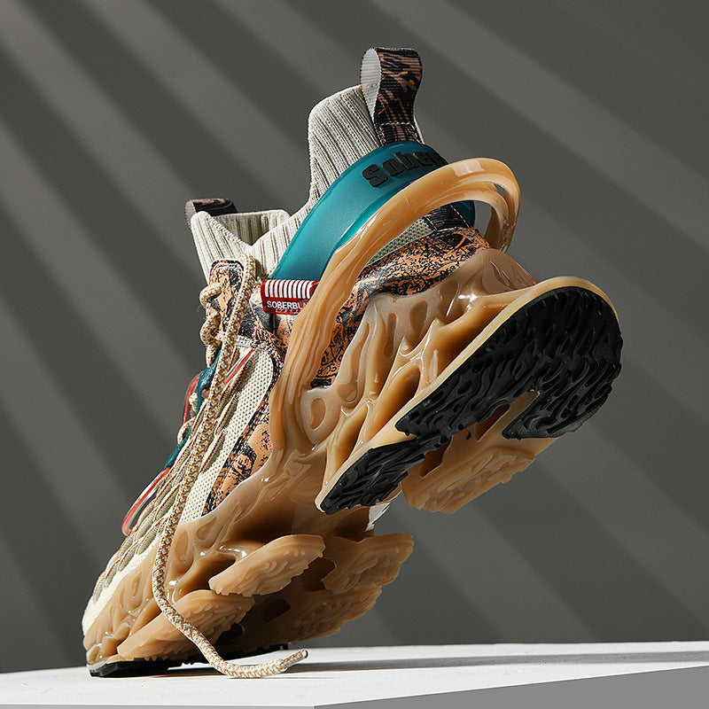 Putian Guochao men's shoes spring and autumn technology running shoes basketball sports shoes ultra-light shock-absorbing running blade shoes breathable