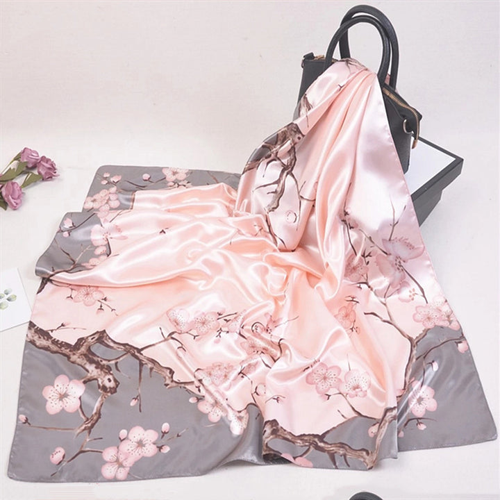Nuevo regalo de estilo chino para mujer: pañuelo de seda con estampado "Mil millas de ríos y montañas", chal cuadrado grande para el Día de la Madre.