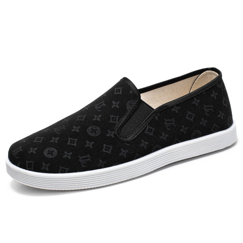 2024 New Ethnic Style Chinese Embroidered Canvas Shoes – Breathable Slip-On Men’s Summer Shoes