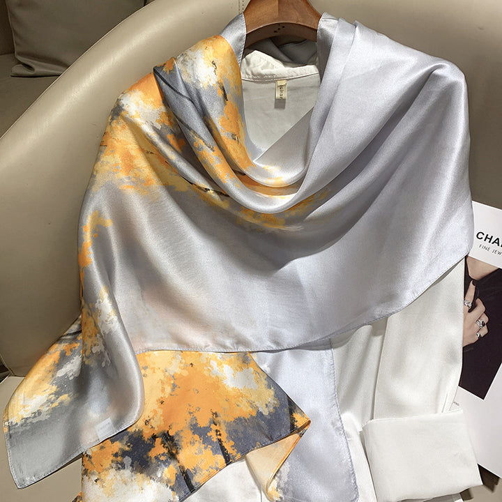 Hangzhou Silk Scarf – High-End Mulberry Silk Vintage French Style Scarf