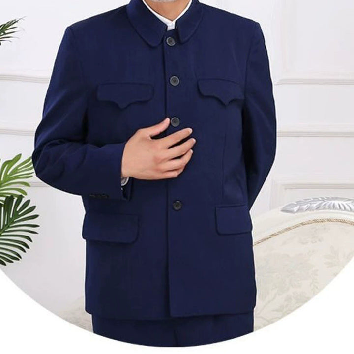 Chaqueta de traje Zhongshan para hombre, ropa de abrigo tradicional china para otoño