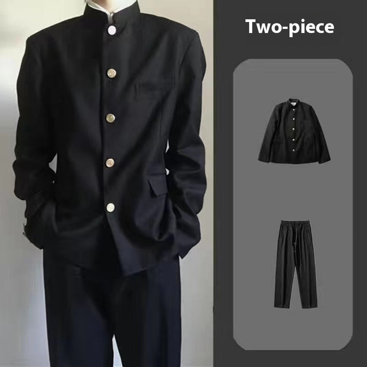 Traje Zhongshan de alta gama y uniforme DK de estilo japonés para niños: conjunto de tres piezas de estilo urbano