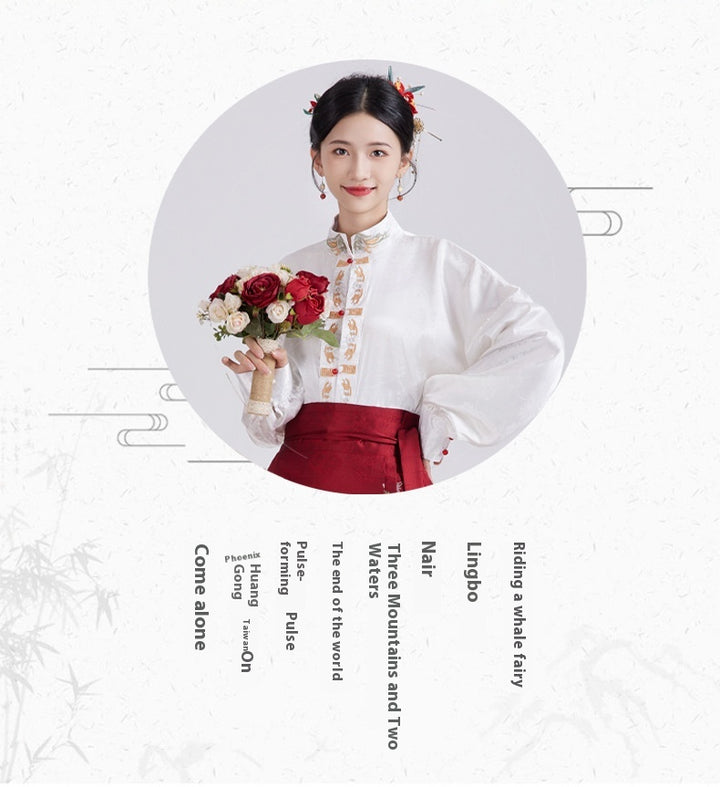 Qingyu Modernized Ma Mian Skirt | Ming-Style Hanfu for Women | Daily Wear and Commuting