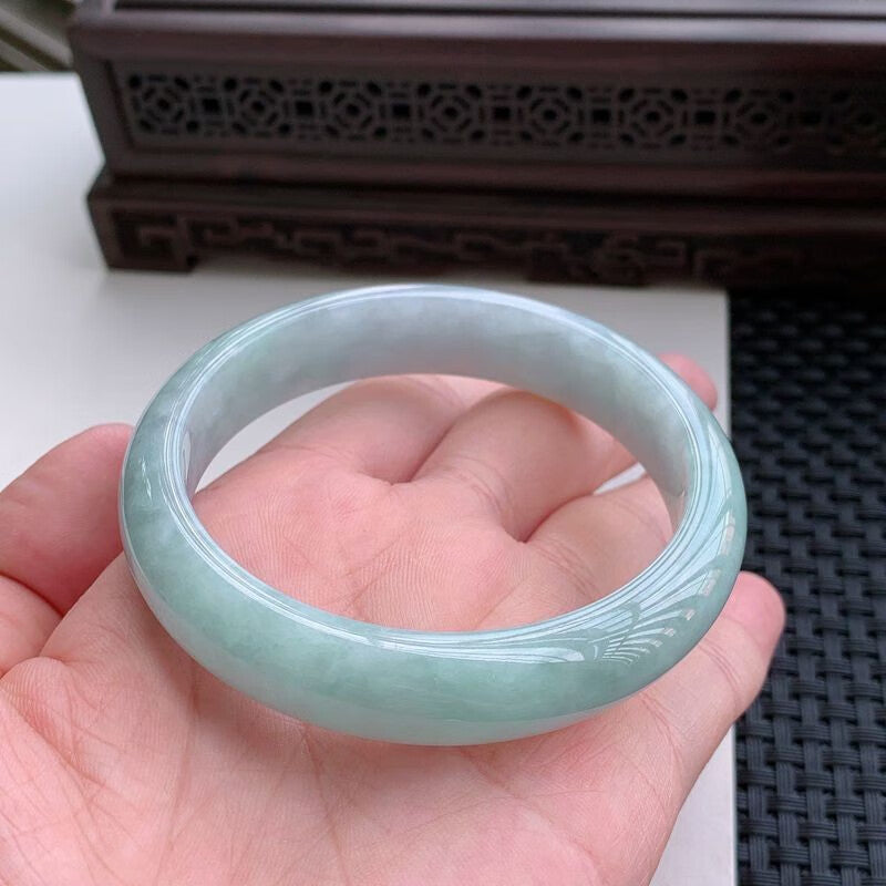 圣丽唯【直播链接】顺丰空运缅甸翡翠处理手镯冰种妈妈母亲女朋友礼物 内径55-56mm直接拍发主图同款