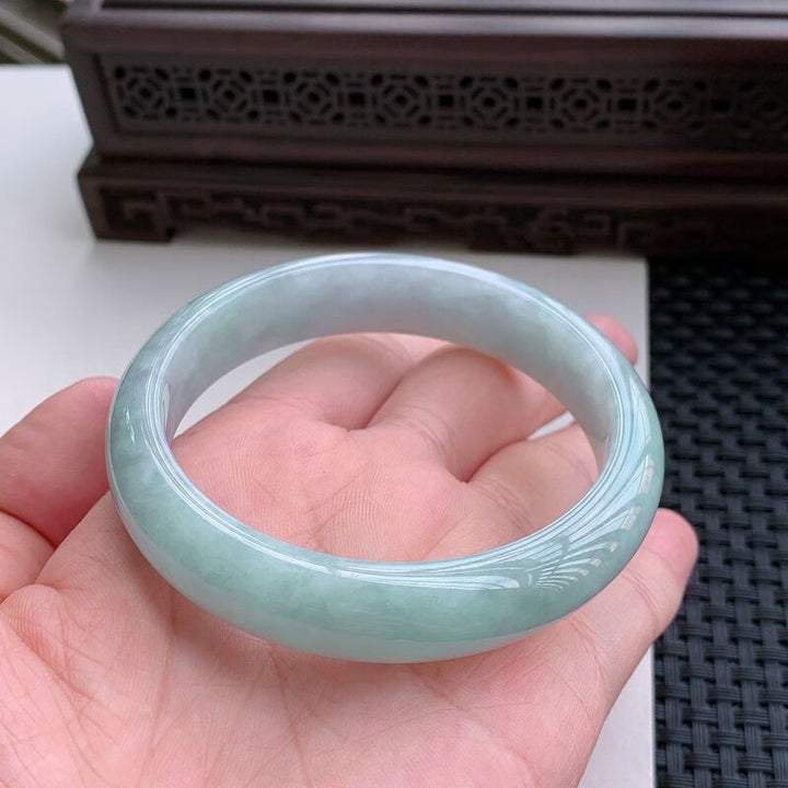 圣丽唯【直播链接】顺丰空运缅甸翡翠处理手镯冰种妈妈母亲女朋友礼物 内径55-56mm直接拍发主图同款
