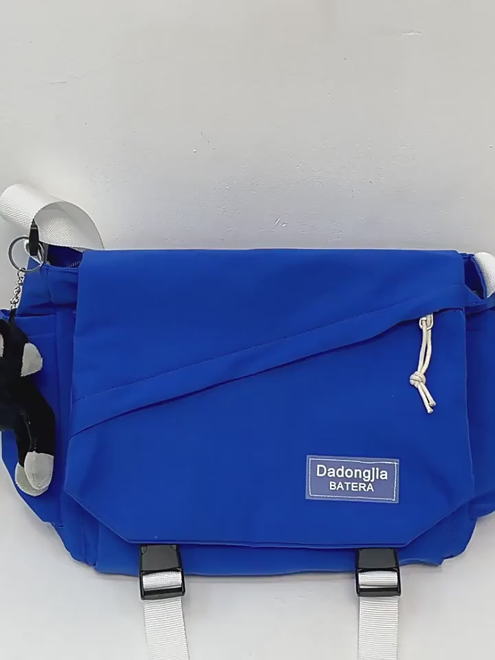 Bolso bandolera deportivo unisex de gran capacidad, moderno y moderno, estilo urbano minimalista Harajuku.