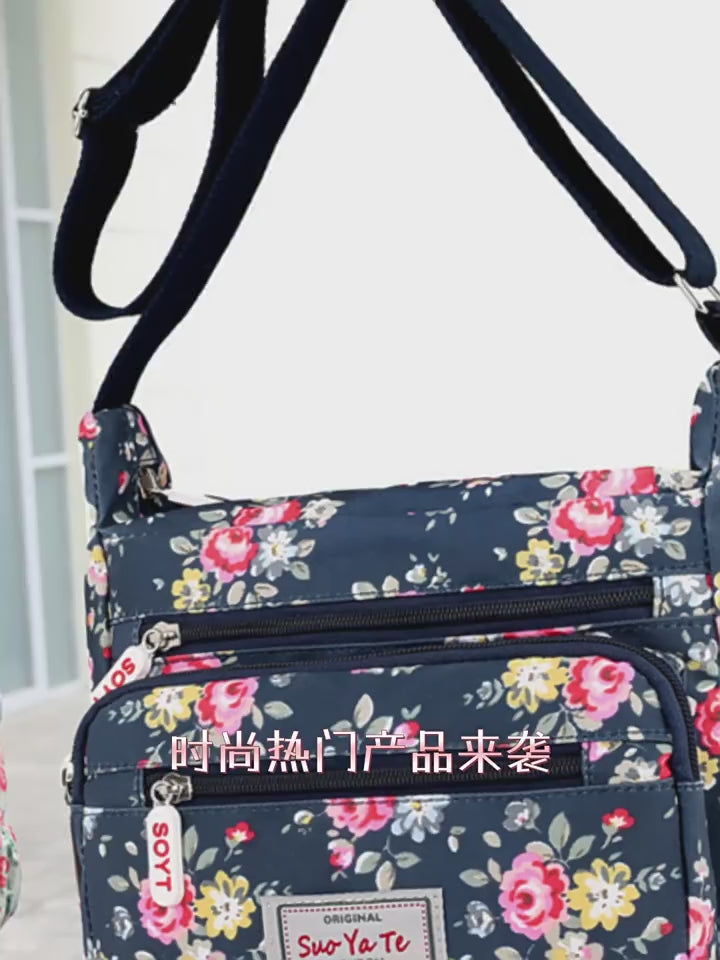 Nuevo bolso bandolera con estampado floral: bolso cuadrado pequeño de estilo étnico