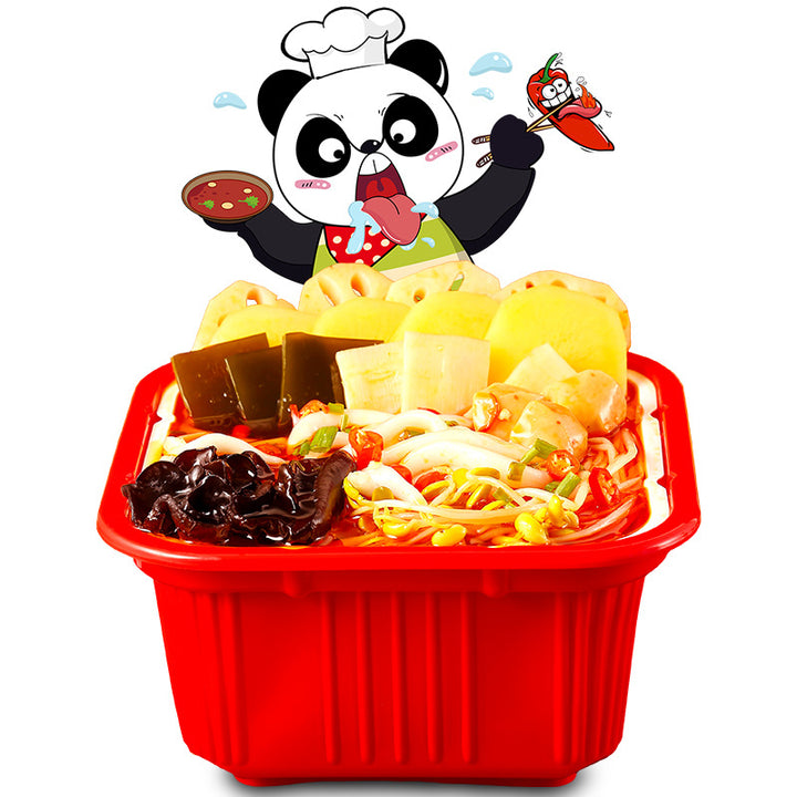 Chongqing self-heating hot pot, convenient and easy-to-prepare instant food, spicy Sichuan-style self-heating hot pot, popular online food, wholesale self-heating mini hot pot.