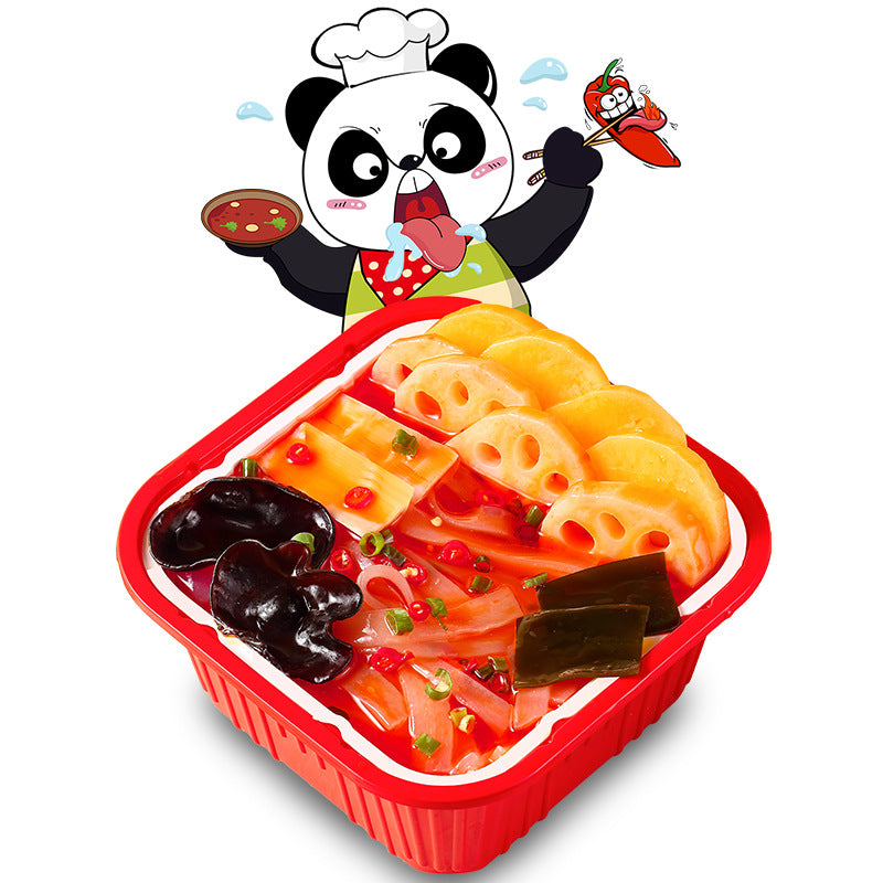 Chongqing self-heating hot pot, convenient and easy-to-prepare instant food, spicy Sichuan-style self-heating hot pot, popular online food, wholesale self-heating mini hot pot.
