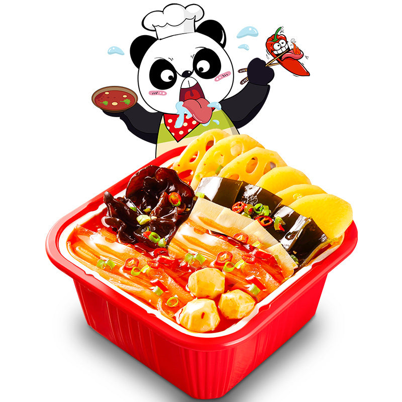 Chongqing self-heating hot pot, convenient and easy-to-prepare instant food, spicy Sichuan-style self-heating hot pot, popular online food, wholesale self-heating mini hot pot.