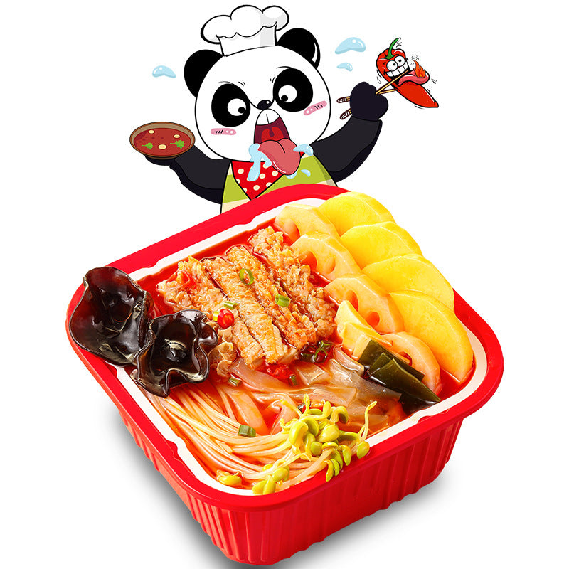 Chongqing self-heating hot pot, convenient and easy-to-prepare instant food, spicy Sichuan-style self-heating hot pot, popular online food, wholesale self-heating mini hot pot.