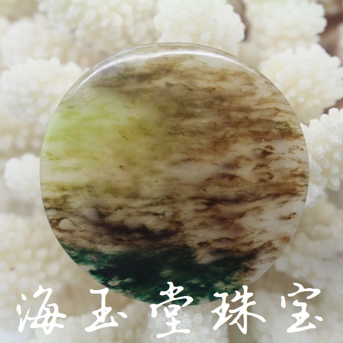 南阳天然独山玉玉石平安无事牌毛衣链女款 玉器吊坠意境牌民族风