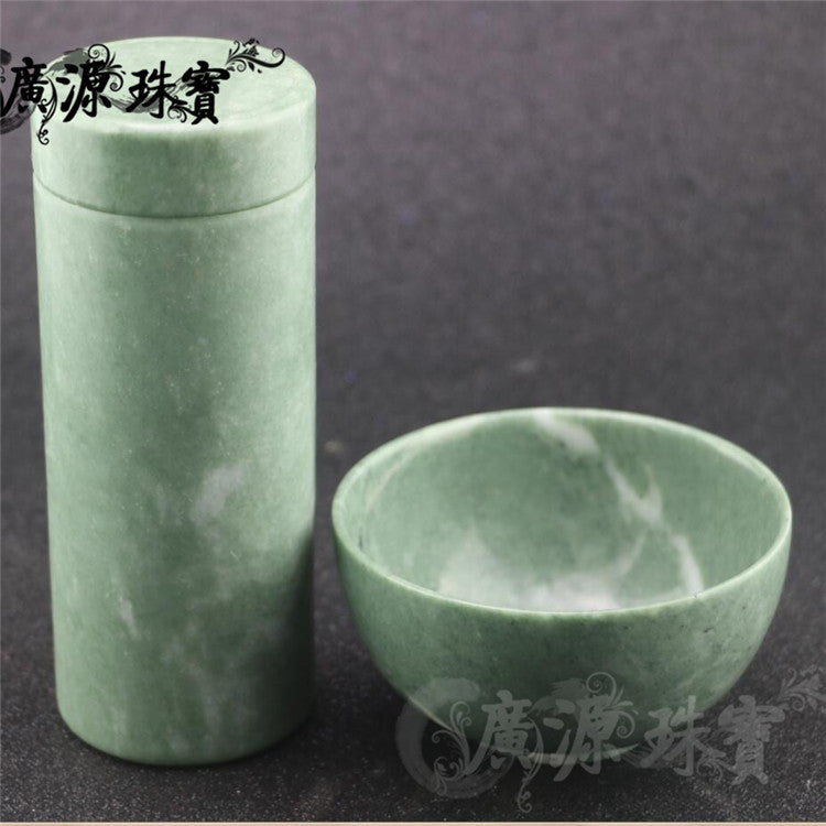Jade Stone Tea Cup & Insulated Bowl – Lantian Jade, Dushan Jade & Lushan Green Jade Cultural Giftware