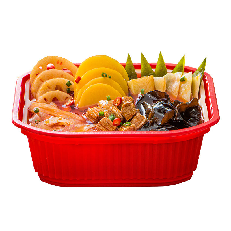 Chongqing self-heating hot pot, convenient and easy-to-prepare instant food, spicy Sichuan-style self-heating hot pot, popular online food, wholesale self-heating mini hot pot.