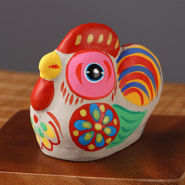 Fengxiang Clay Figurines – Hand-Painted Zodiac Sculptures (Traditional Folk Art)