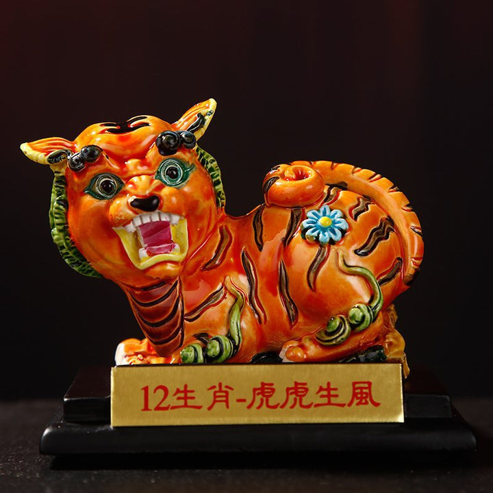 Hand-Painted Zodiac Clay Figurines – Vintage Chinese Folk Art Collectibles