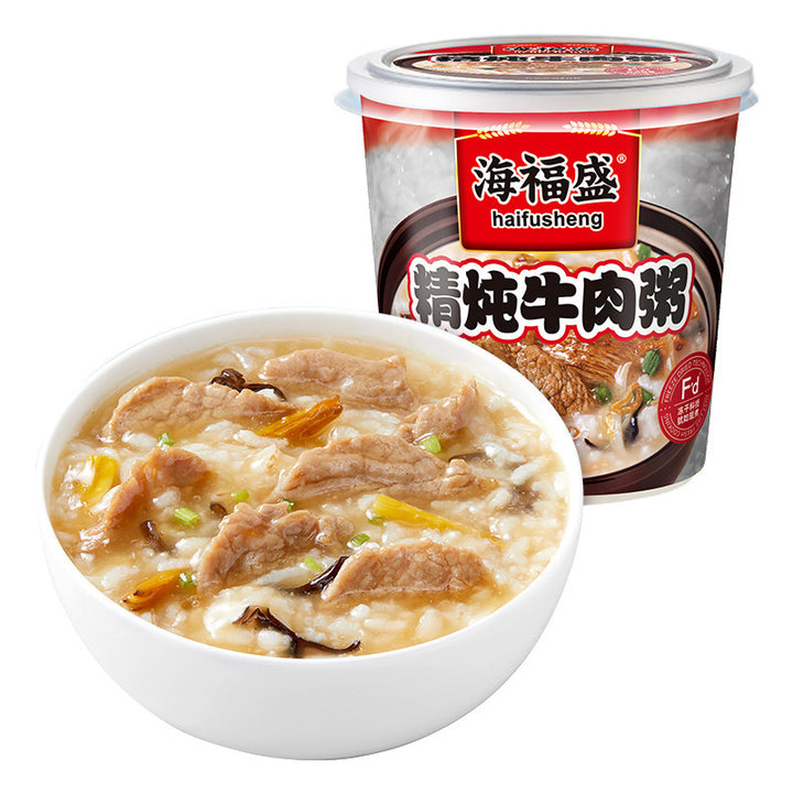 海福盛速食粥冻干粥冲泡即食营养早餐懒人皮蛋瘦肉牛肉海鲜方便粥