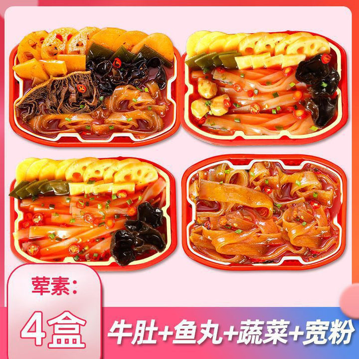 Wholesale self-heating hot pot, large boxes, affordable for students, popular online, convenient instant hot pot, spicy hot pot, snail noodles, and potato noodles.