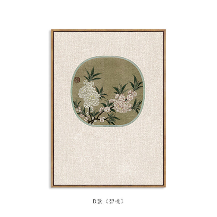 New Chinese style living room Japanese restaurant decoration painting Zen watercolor flower paintings study room murals Chinese ancient style modern