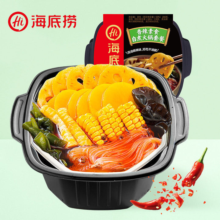 Haidilao Self-Heating Hot Pot with Crispy Tripe, Spicy Beef and Beef Brisket - Large Portion, Wholesale Case