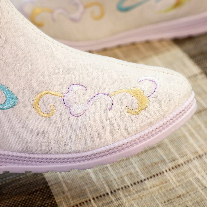 Yunfeng 2020 autumn ancient style Hanfu boots ethnic style embroidered boots performance ancient costume high-top embroidered single boots