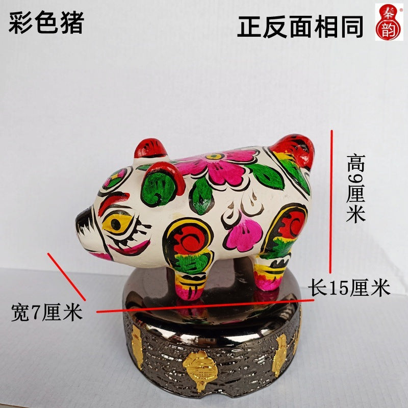 Figuras de arcilla Fengxiang artesanales – Colección Zodiaco Pintada