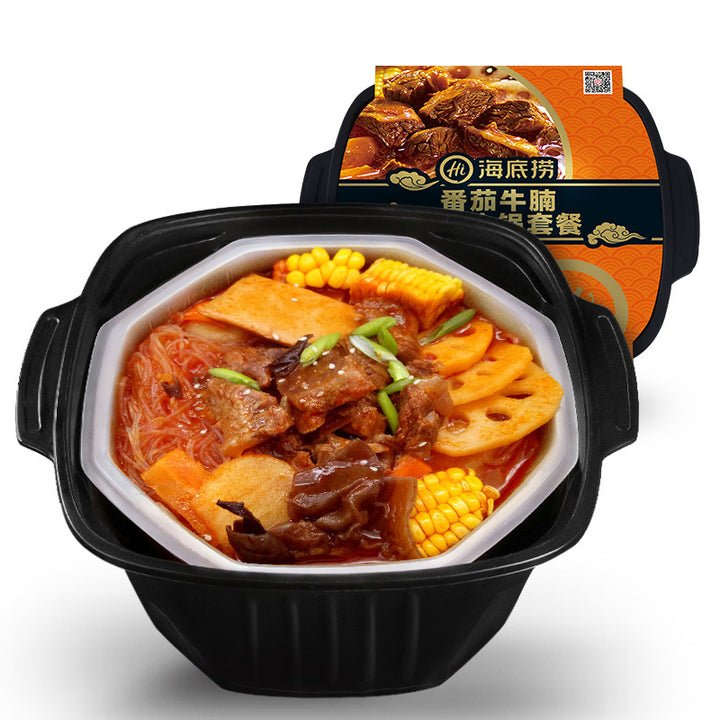 Haidilao self-heating hot pot, commercial wholesale, self-heating rice, convenient instant food, sour and spicy noodles, full case for dormitories.