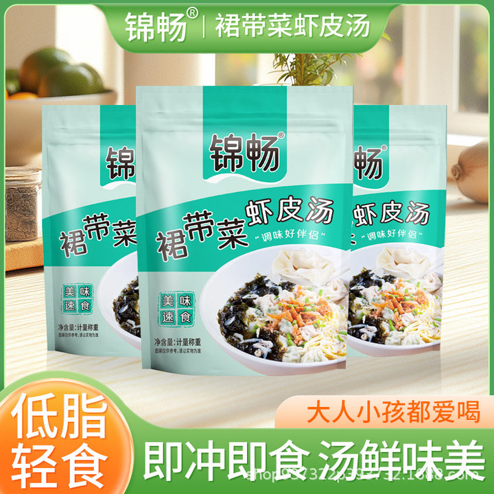 【包邮】【抖音同款】裙带菜虾皮汤速食汤整箱正宗混沌汤料小包