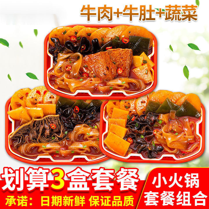Wholesale self-heating hot pot, large boxes, affordable for students, popular online, convenient instant hot pot, spicy hot pot, snail noodles, and potato noodles.